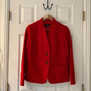 Red boiled wool blazer from Talbots